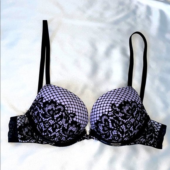 Victoria Secret Very Sexy Black Rose Bra 32B - Picture 3 of 9